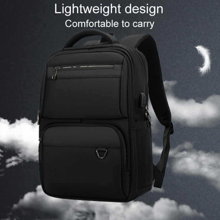 SKV B23889 Men Large Capacity Double-Shoulder Business Laptop Bag(Black) - free shipping - PMC TechLife - Order now!