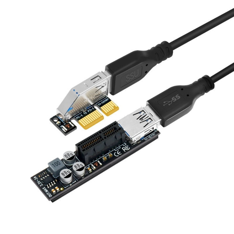SSU PCI-E To X1 Interface Extension Cable, Length: 0.6m - free shipping - PMC TechLife - Order now!