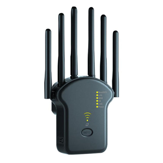 Urant U13 1200Mbps 2.4G/5G Dual Band WiFi Repeater Signal Amplifier EU Plug Black - Broadband Amplifiers by Urant | Online Shopping South Africa | PMC Jewellery | Buy Now Pay Later Mobicred