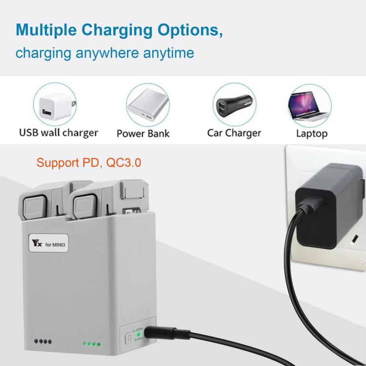 For DJI Mini 4 Pro / Mini 3 Pro / Mini 3 YX  Dual-Way Charger Battery Manager With 35W US Plug - free shipping - PMC TechLife - Order now!