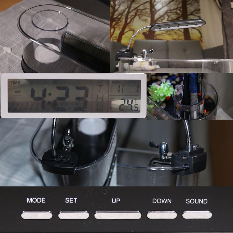 1.8L LED Light Desktop Water Flow Mini Fish Tank Home Turtle Tank Self-Circulating Aquarium(White) - Fish Tanks & Accessories by PMC TechLife | Online Shopping South Africa | PMC TechLife | Buy Now Pay Later Mobicred