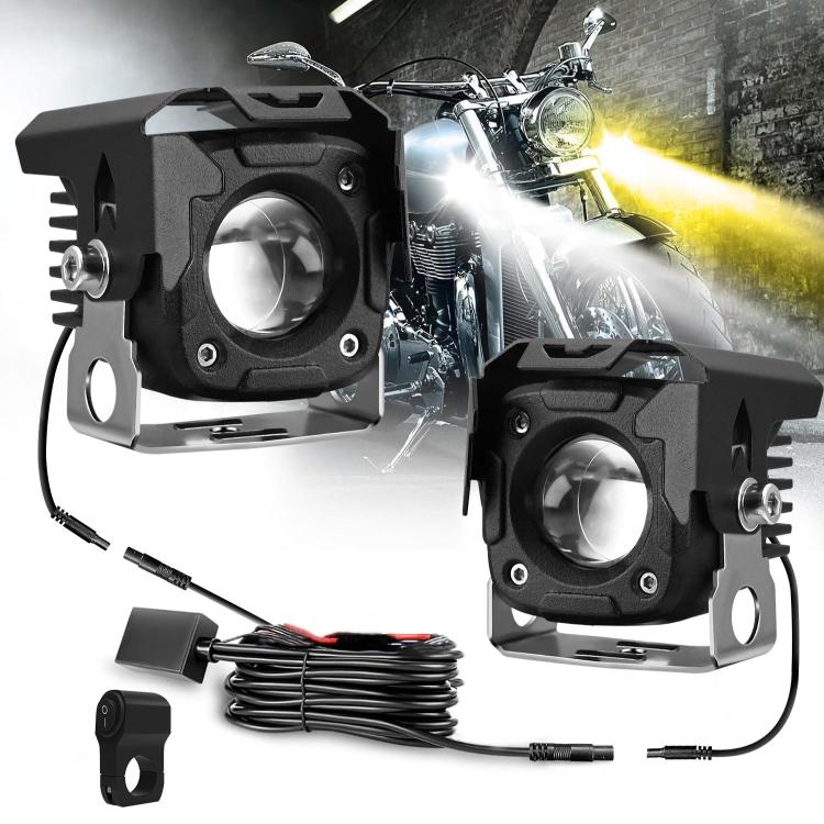 Motorcycle Spotlight Strobe 6 Modes With Control Cable Set(SK1 POR) - Headlights by PMc TechLife | Online Shopping South Africa | PMc TechLife | Buy Now Pay Later Mobicred