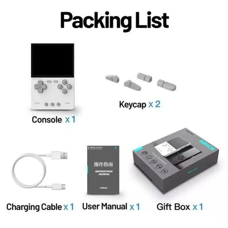 TRIMUI BRICK Open Source Pocket Console Portable Wireless Bluetooth HD Retro Arcade, Size: 256G(White) - free shipping - PMc TechLife - Order now!