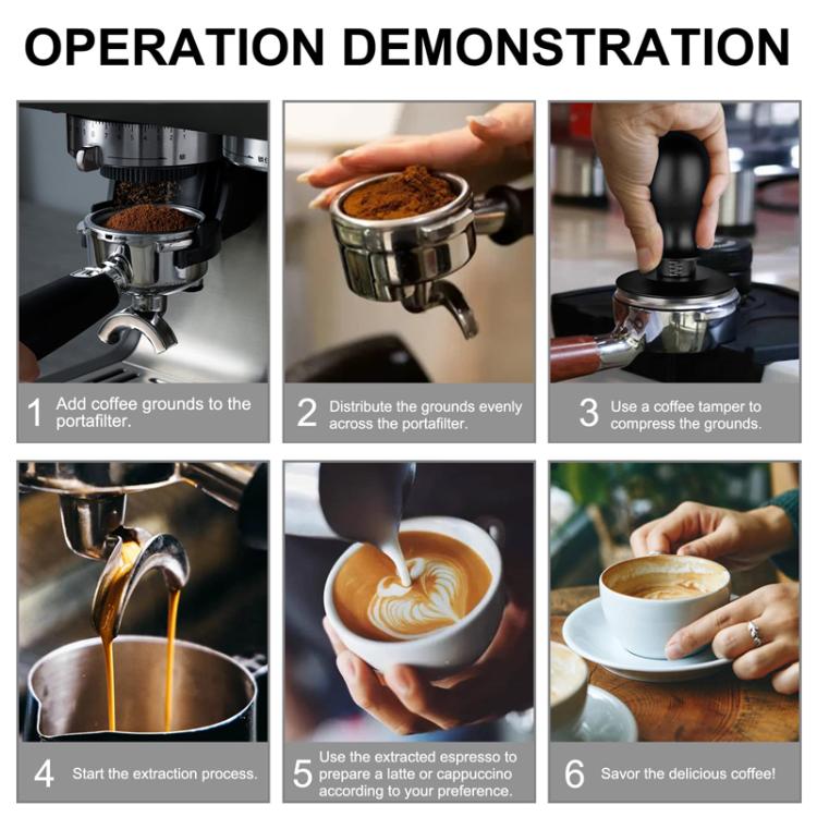 Coffee Constant Pressure Powder Press Adjustable Impact Hammer, Style: Black Flat Bottom+Round Base(53mm) - free shipping - PMC TechLife - Order now!