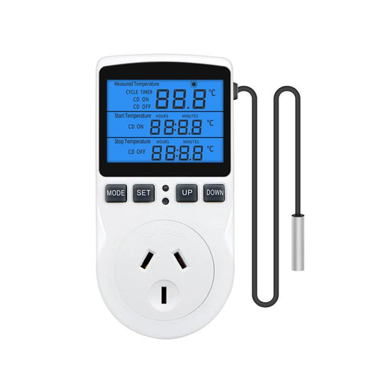 Backlight Smart Digital Thermostat Countdown Temperature Control Switch Socket Timing Temperature Controller AU Plug - Smart Socket by PMC Jewellery | Online Shopping South Africa | PMC Jewellery | Buy Now Pay Later Mobicred