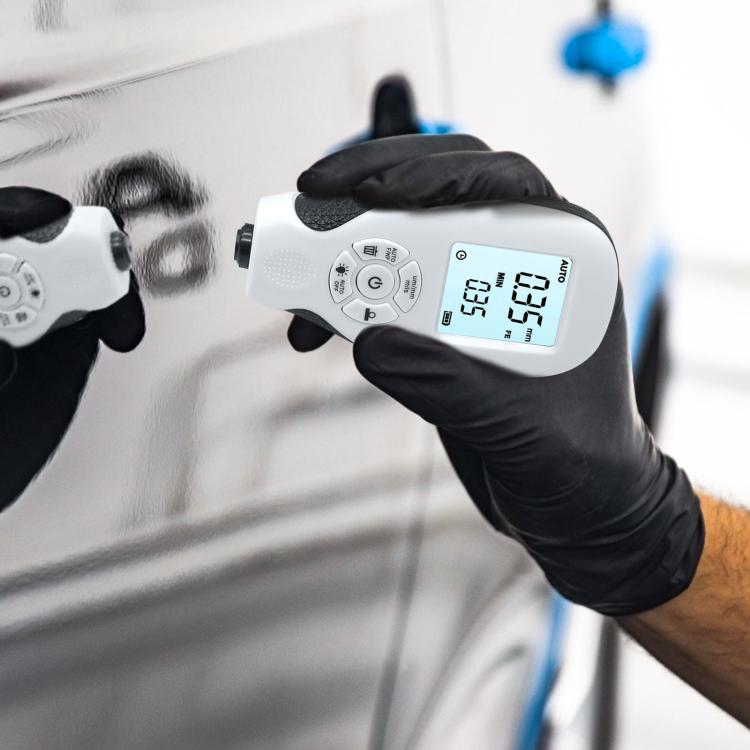 High-Precision Anti-Slip Paint Coating Thickness Gauge(White) - Coating Thickness Gauge by PMC TechLife | Online Shopping South Africa | PMC TechLife | Buy Now Pay Later Mobicred