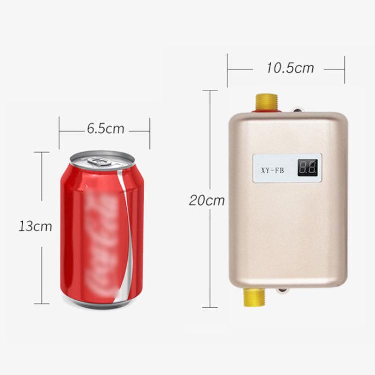 3000W Small Tankless Electric Water Heater For Kitchen Bathroom AU Plug(Black) - free shipping - PMC TechLife - Order now!