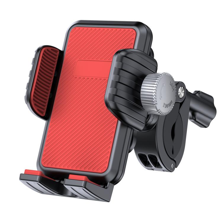 Bicycle Motorcycle Shock Absorption Mobile Phone Holder Gravity Navigation Mount(Red) - Holders by PMc TechLife | Online Shopping South Africa | PMc TechLife | Buy Now Pay Later Mobicred
