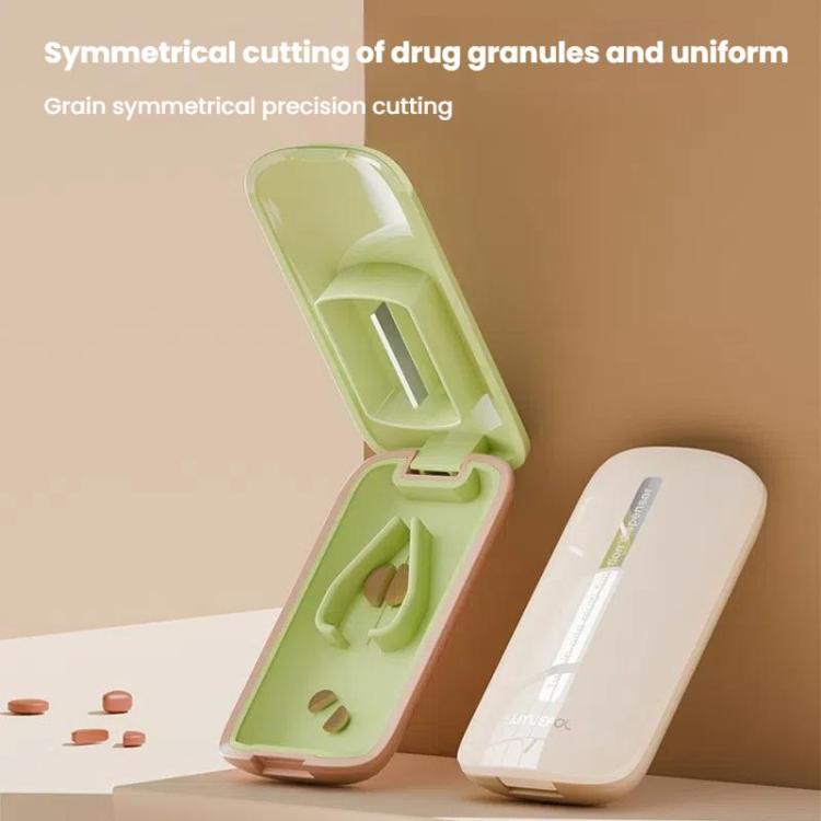 Lightweight Pill Cutter Box Portable Tablet Cutting Dispensing Pill Box(Caramel Brown) - free shipping - PMC TechLife - Order now!
