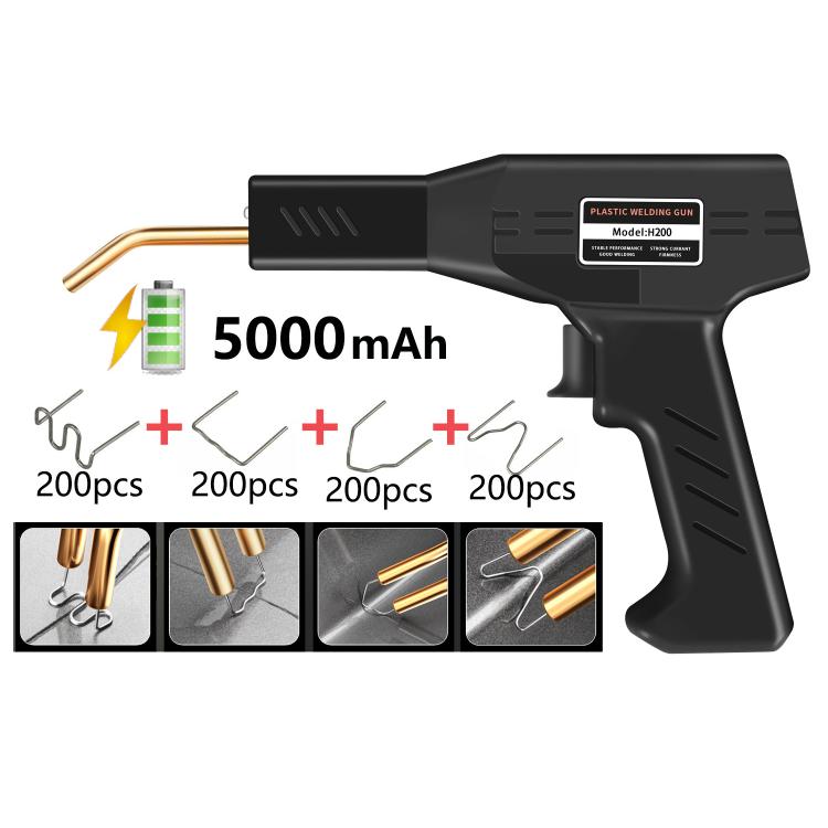 Rechargeable Car Bumper Plastic Repair Welding Machine, Specification: Black+800 Welding Nails - Hand Tool Sets by PMc TechLife | Online Shopping South Africa | PMc TechLife | Buy Now Pay Later Mobicred
