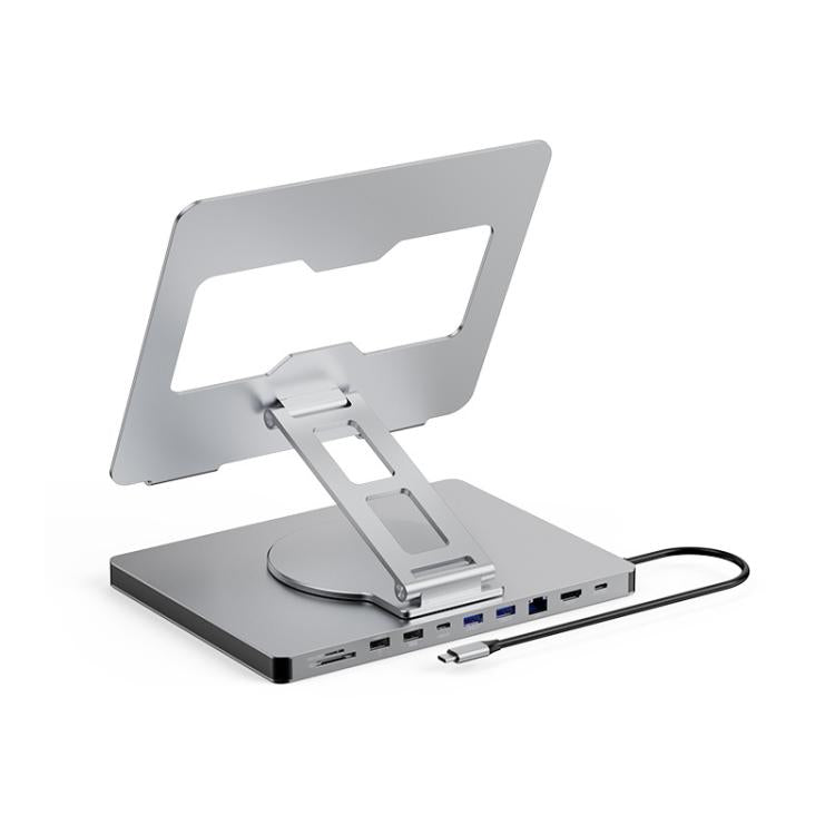 Blueendless 4K/60Hz Multifunctional Docking Station Tablet Holder, Spec: 10-in-1 Ethernet Port Rotating - free shipping - PMC TechLife - Order now!