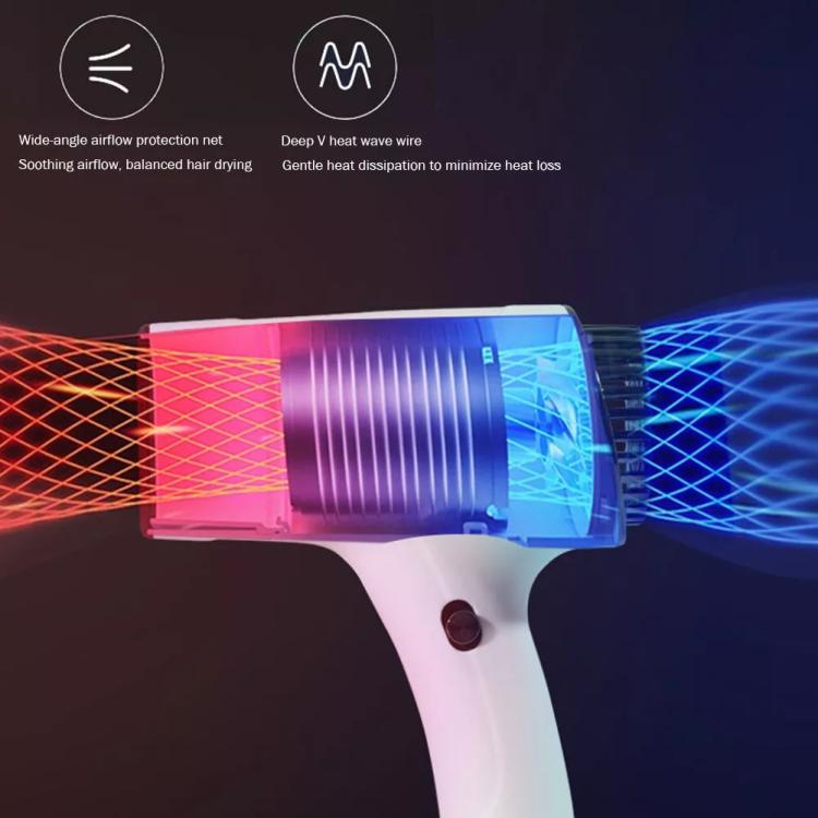 Rechargeable Wireless Hair Dryer Negative Ion Hot and Cold Wind Versatile Hairdressing Tools US Plug(White) - free shipping - PMC TechLife - Order now!