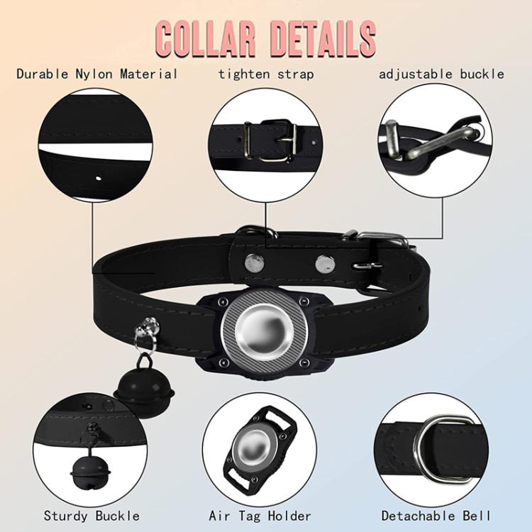 For AirTag Tracker Waterproof Protection Case Pet Leather Collar Anti Lost Cat Locator Collar(Purple) - free shipping - PMc TechLife - Order now!