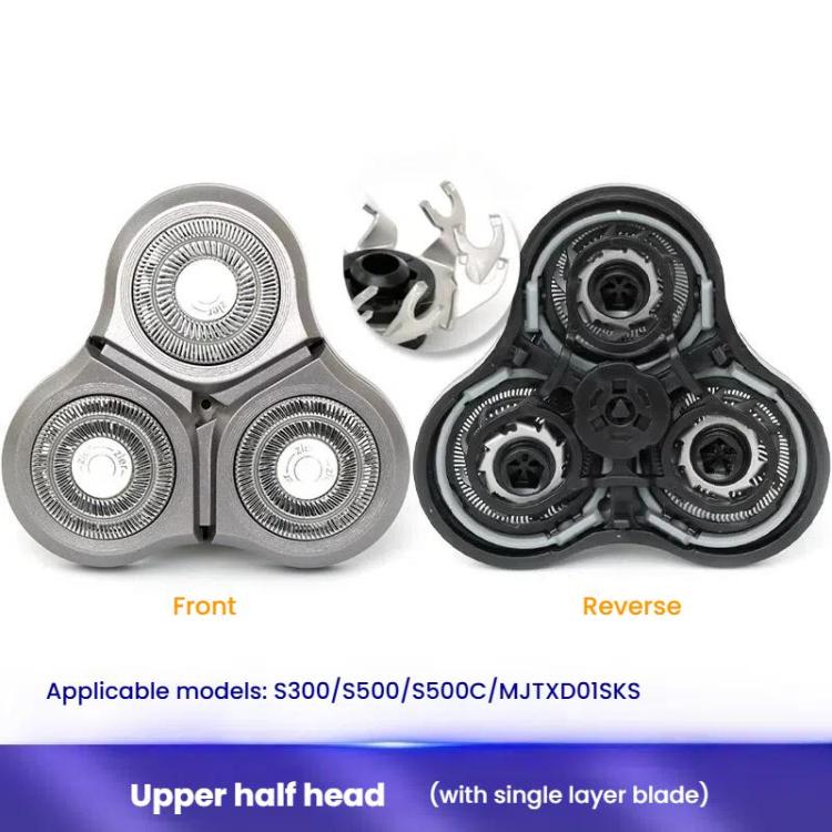 For Xiaomi Mijia S300 / S500 / S500C / MJTXD01SKS Electric Shaver Blade Head Replace Accessories, Style: Upper Half Head ( With Single Layer Blade ) - free shipping - PMc TechLife - Order now!
