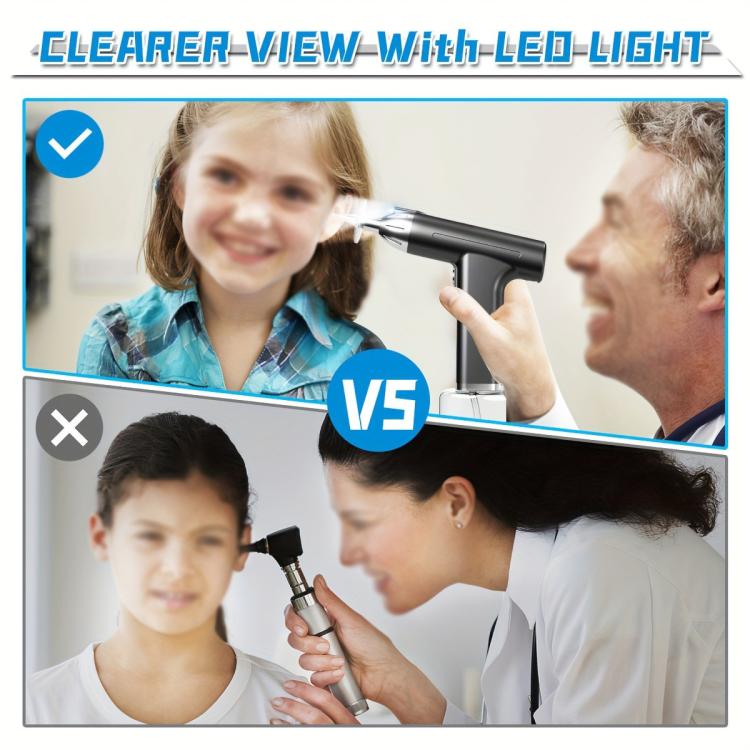 LED Light Low-noise and High-endurance Ear Cleaner Rechargeable Earwax Remover(White) - free shipping - PMC TechLife - Order now!