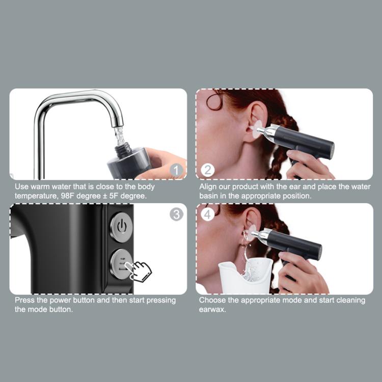 LED Light Low-noise and High-endurance Ear Cleaner Rechargeable Earwax Remover(White) - free shipping - PMC TechLife - Order now!