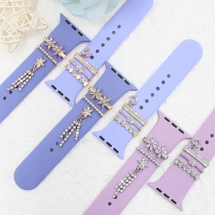 3pcs / Set 22mm Width Smart Watch Silicone Band Decorative Ring Metal Accessories, Style: 1 - Watch Decorations by PMC TechLife | Online Shopping South Africa | PMC TechLife | Buy Now Pay Later Mobicred