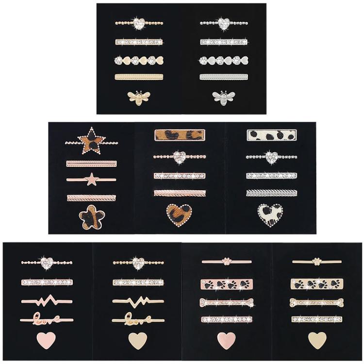 5pcs / Set 20mm Width Smart Watch Silicone Band Decorative Ring Metal Accessories, Style: Gold 1 - Watch Decorations by PMC TechLife | Online Shopping South Africa | PMC TechLife | Buy Now Pay Later Mobicred