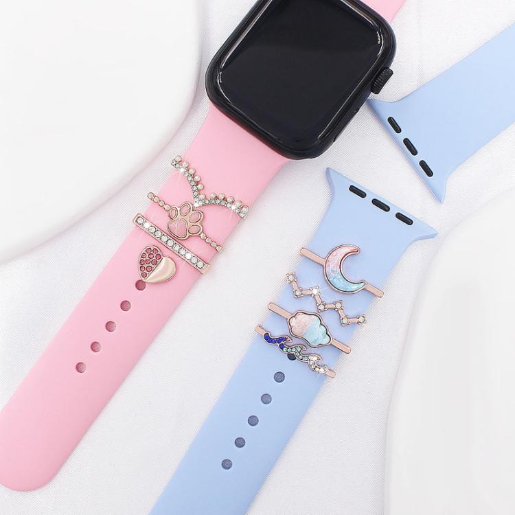 4pcs / Set 22mm Width Smart Watch Band Decorative Ring Metal Accessories, Style: 1 - Watch Decorations by PMC TechLife | Online Shopping South Africa | PMC TechLife | Buy Now Pay Later Mobicred
