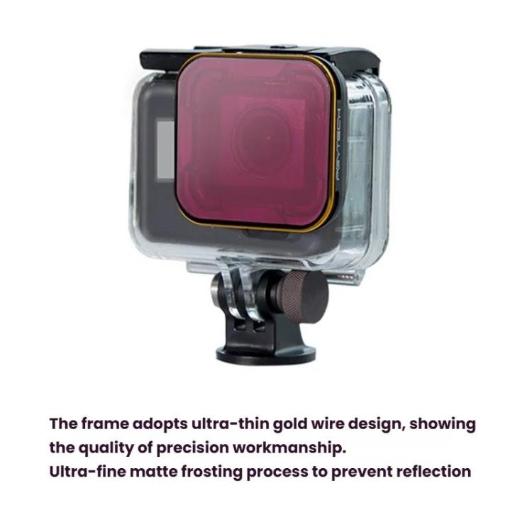 For GoPro 5/6 PGYTECH Deep Diving Snorkeling Filter Waterproof Case(Red) - free shipping - PMC TechLife - Order now!