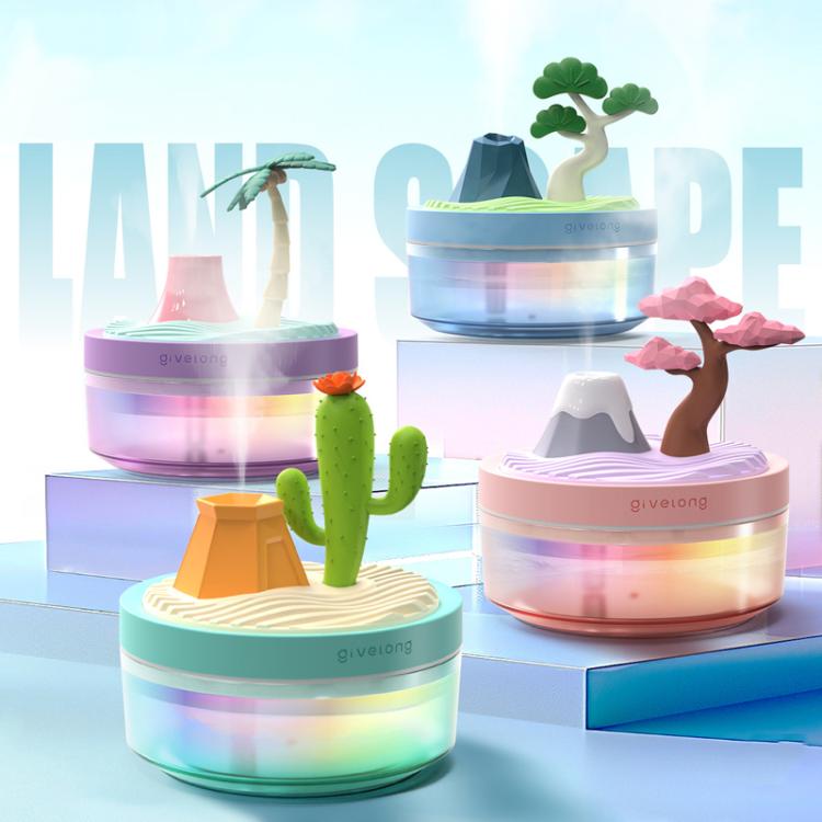 Givelong Mini Portable Landscape Humidifier Plant Pot Hydrator Mister USB Car Spray Aromatherapy Diffuser(Cherry Tree) - free shipping - PMC TechLife - Order now!