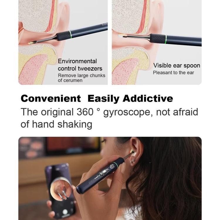 Bebird Note5 Pro Visual Ear Scoop Ear Picking Tool Cleaning Set(Arctic Blue) - free shipping - PMC TechLife - Order now!