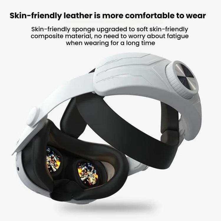 For Meta Quest 3 / 3S Adjustable Headband No Face Pressure VR Head Strap Accessories(White) - free shipping - PMc TechLife - Order now!