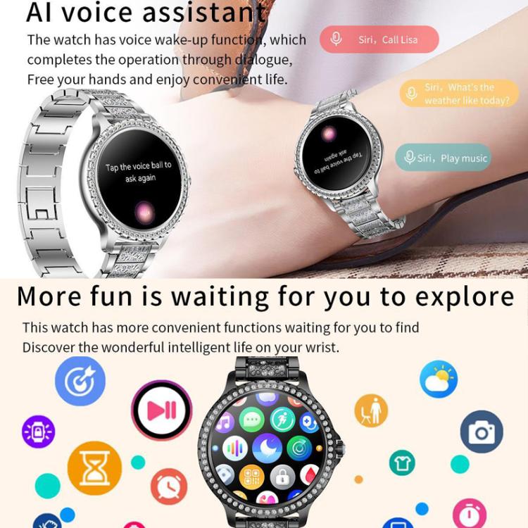 Bluetooth Calling AI Voice Assistant Life Waterproof Sports Smartwatch, Color: Silver Gray Silicone Strap - free shipping - PMC TechLife - Order now!