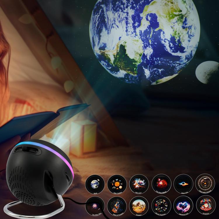 USB Plug-in Space Ball HD Galaxy Projector Lamp Dynamic Meteor Starry Sky Atmosphere Light(Black) - Projection Lamp by PMc TechLife | Online Shopping South Africa | PMc TechLife | Buy Now Pay Later Mobicred