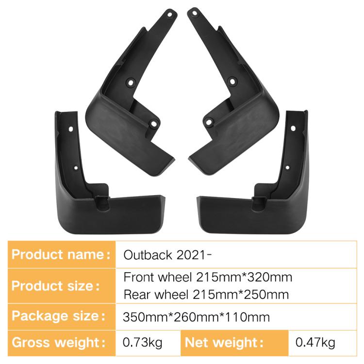 For 2021-2024 SUBARU Outback Car Tire Soft Fender(Black) - Wheels Tires & Parts by PMc TechLife | Online Shopping South Africa | PMc TechLife | Buy Now Pay Later Mobicred