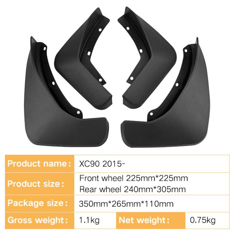 For 2015-2023 Volvo XC90 Car Tire Soft Rubber Mudguard(Black) - free shipping - PMc TechLife - Order now!