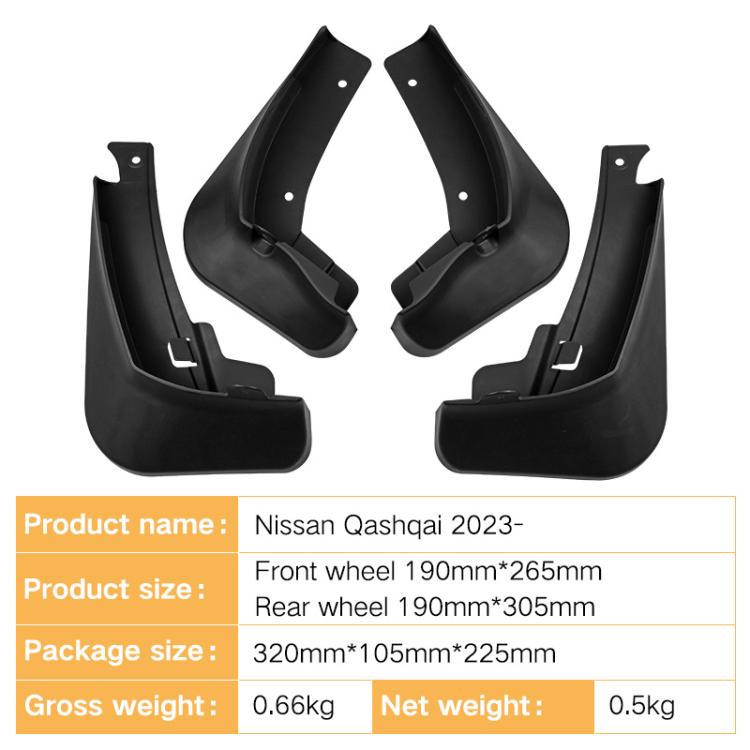 For 2023 Nissan Qashqai Car Tire Soft Rubber Mudguard(Black) - free shipping - PMc TechLife - Order now!