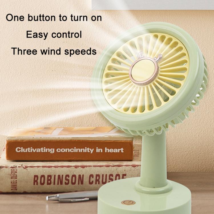 Student USB Small Desktop Fan Replaceable Animal Ears Multi-Speed Lithium Battery Mute Fan, Color: Beige Bear - free shipping - PMc TechLife - Order now!