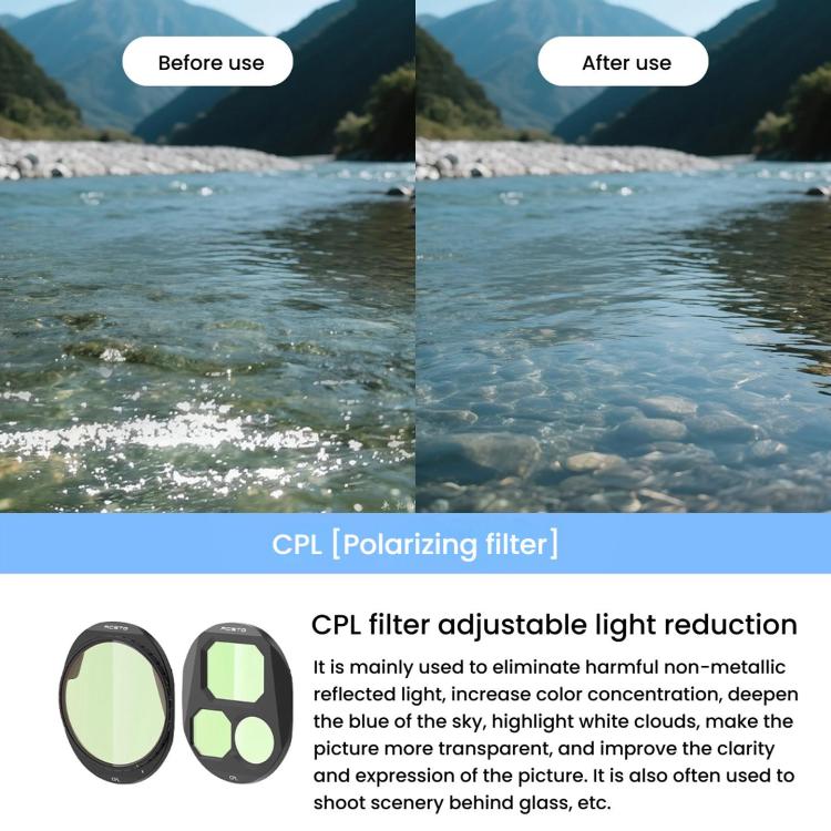 For DJI Mavic 4 Pro RCSTQ Lens Filter, Style: CPL - free shipping - PMC TechLife - Order now!