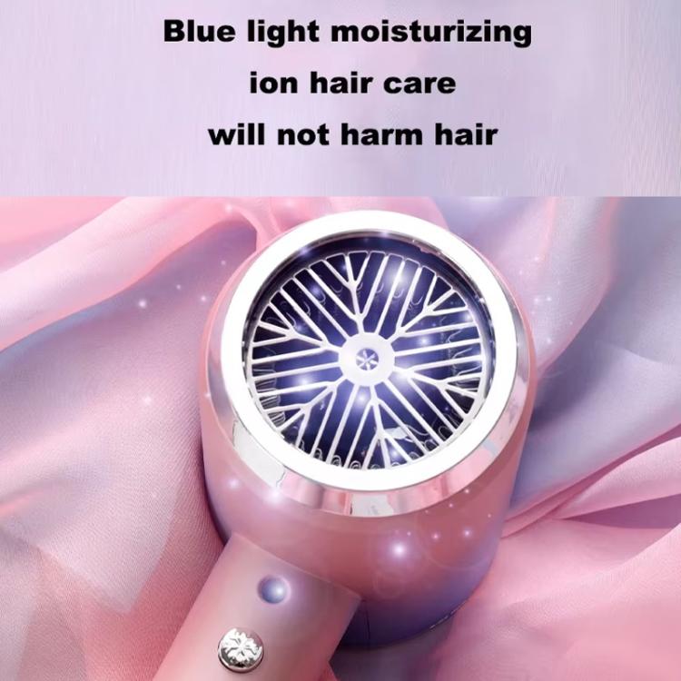 High-Speed Hair Dryer Salon & Home Blow Dryer with Blue Light Ionic Technology UK Plug(Gradient Pink) - free shipping - PMC TechLife - Order now!