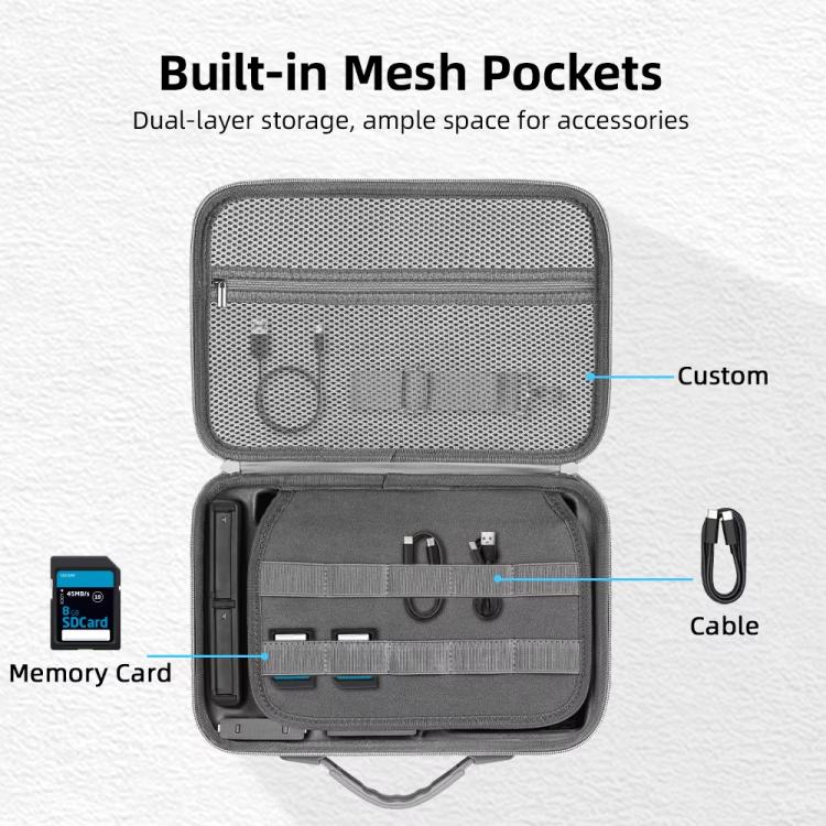 For Insta360 X5 Flymile All-in-One Storage Shoulder Bag Durable PU + Lycra Material Carrying Case(Gray) - free shipping - PMC TechLife - Order now!