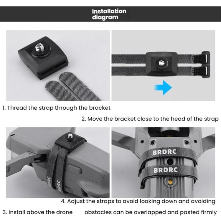 For DJI AIR3/MINI 4PRO BRDRC UAV Upload Bracket, Specification: Holder+Adapter - free shipping - PMC TechLife - Order now!