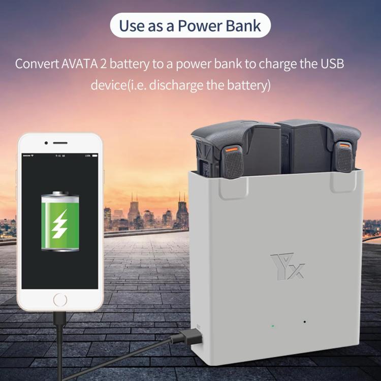 For DJI Avata 2 YX Dual-Channel Battery Charging Hub Smart Maintenance Station(Gray) - free shipping - PMC TechLife - Order now!