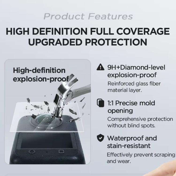 For DJI Osmo 360 CYNOVA Tempered Glass Screen Protector Kit Auto-Align Installation Frame - free shipping - PMC TechLife - Order now!