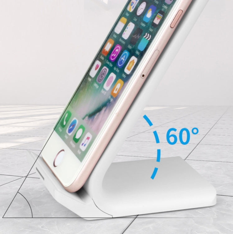 R2 10W Vertical Mobile Phone Wireless Charger Smart Fast Charge Charging Stand Desktop Stand(Black) - Wireless Charger by PMC Jewellery | Online Shopping South Africa | PMC Jewellery | Buy Now Pay Later Mobicred