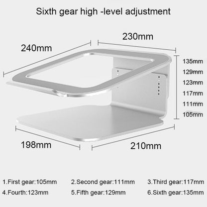 Height Adjustable Aluminum Alloy Laptop Cooling Stand 360 Rotation Ergonomic 10-17 inch Notebook Holder for MacBook Air Pro - Laptop Stand by COOLCOLD | Online Shopping South Africa | PMC Jewellery | Buy Now Pay Later Mobicred