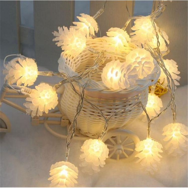 20 LEDs Solar Powered Pine Cone Outdoor Energy Saving Holiday Wedding Decoration String Light Garden Landscape Lamp(Warm White) - With Solar Panel by PMC Jewellery | Online Shopping South Africa | PMC Jewellery