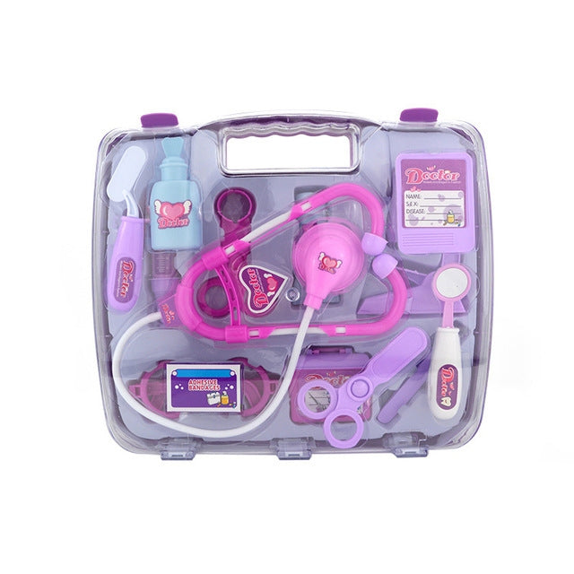 Simulation Stethoscope Set Portable Medicine Box Child Doctor Role Playing Toy(Purple) - Pretend Play Toys by PMC Jewellery | Online Shopping South Africa | PMC Jewellery