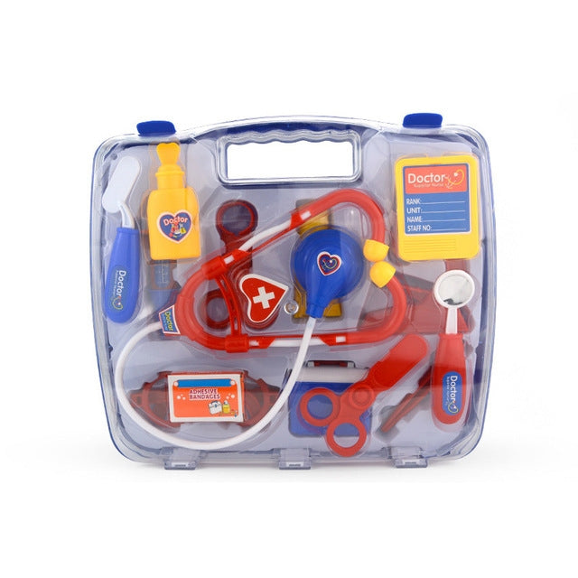 Simulation Stethoscope Set Portable Medicine Box Child Doctor Role Playing Toy(Blue) - Pretend Play Toys by PMC Jewellery | Online Shopping South Africa | PMC Jewellery