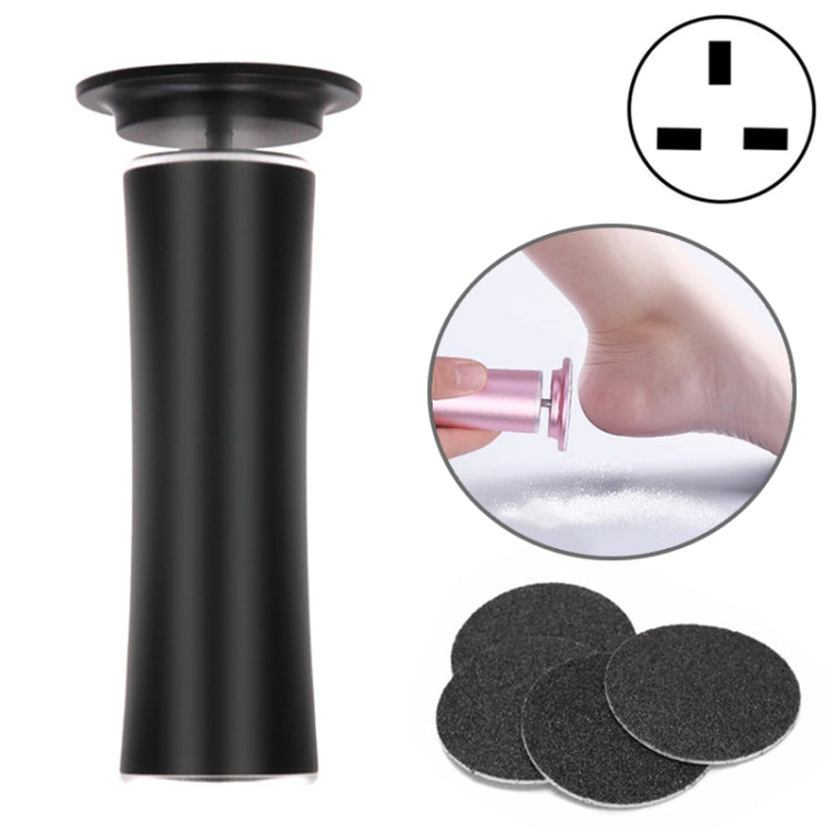 Electric Foot File Speed Adjustable Sandpaper Discs Callus Remover Pedicure Fast Remove Feet Hard Cracked Dry Dead Skin Tool, Plug Type:UK plug(Black) - Grinding Tools & Accessories by PMC Jewellery | Online Shopping South Africa | PMC Jewellery | Buy Now Pay Later Mobicred