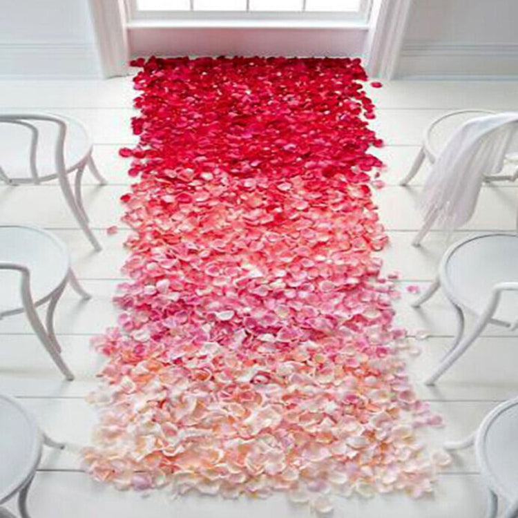 1000pcs / 10 Pack Artificial Wedding Rose Petals Flowers Wedding Decorations(Red) - Decorative Flowers & Wreaths by PMC TechLife | Online Shopping South Africa | PMC TechLife