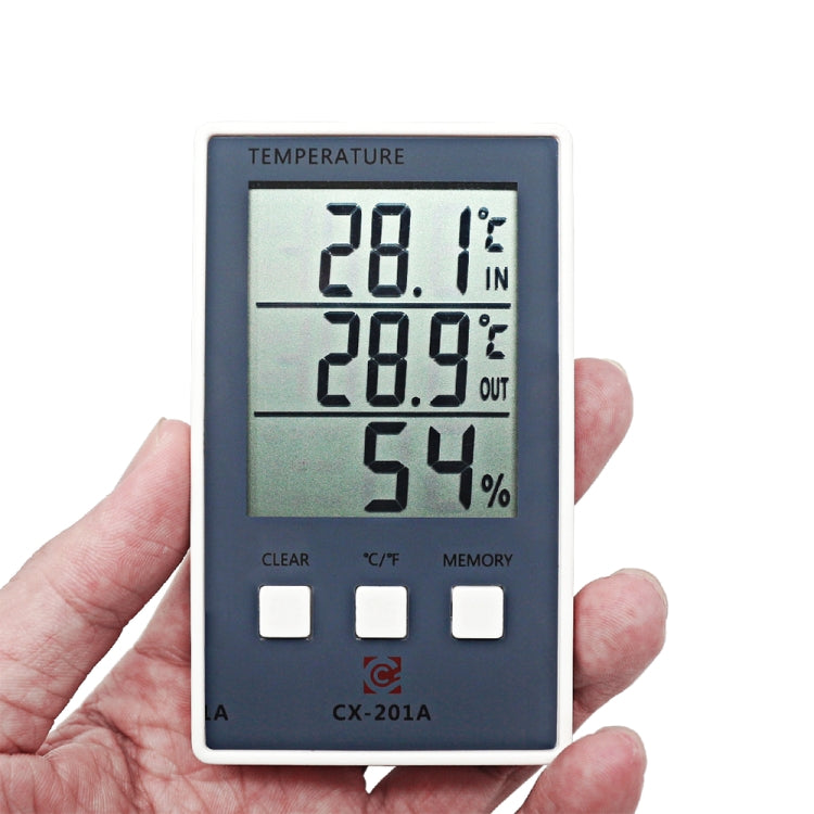 CX-201A LCD Digital Weather Station Thermometer Hygrometer Indoor  Outdoor Temperature Humidity Meter with Temperature Sensor - Indoor Thermometer by PMC Jewellery | Online Shopping South Africa | PMC Jewellery