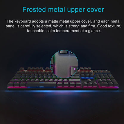 Rapoo V500 PRO Mixed Light 104 Keys Desktop Laptop Computer Game Esports Office Home Typing Wired Mechanical Keyboard(Black Shaft) - Wired Keyboard by Rapoo | Online Shopping South Africa | PMC Jewellery | Buy Now Pay Later Mobicred