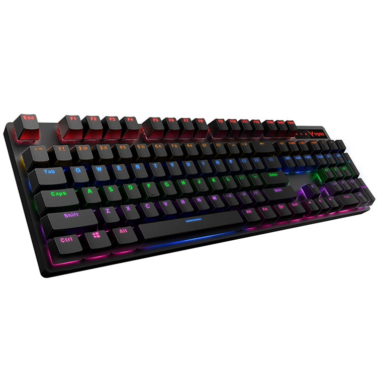 Rapoo V500 PRO Mixed Light 104 Keys Desktop Laptop Computer Game Esports Office Home Typing Wired Mechanical Keyboard(Tea Shaft) - Wired Keyboard by Rapoo | Online Shopping South Africa | PMC Jewellery | Buy Now Pay Later Mobicred