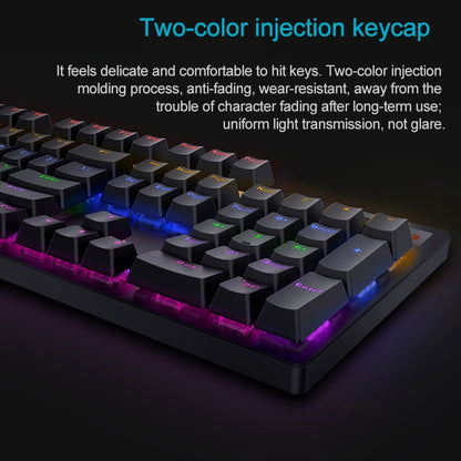 Rapoo V500 PRO Mixed Light 104 Keys Desktop Laptop Computer Game Esports Office Home Typing Wired Mechanical Keyboard(Tea Shaft) - Wired Keyboard by Rapoo | Online Shopping South Africa | PMC Jewellery | Buy Now Pay Later Mobicred